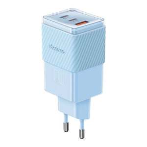 GaN 67W tīkla lādētājs Mcdodo CH-1503 2x USB-C, USB-A (zils)