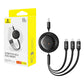 3-in-1 Baseus Free2Draw USB to M+L+C 100W cable, 1.1 m (black)