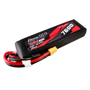 Gens ace G-Tech 7600mAh 7.4V 60C 2S2P Lipo-batteri PC-mattbatteri