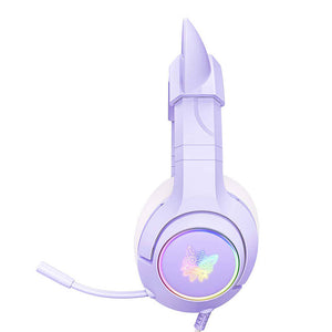 ONIKUMA K9 lilla gaming hovedtelefoner