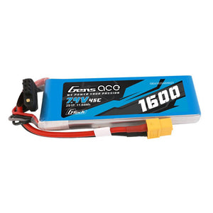GensAce G-Tech LiPo 1600mAh 7.4V 45C 2S1P Batteri med XT60-kontakt