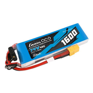 GensAce G-Tech LiPo 1600mAh 7.4V 45C 2S1P Batteri med XT60-kontakt