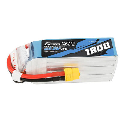 Gens ace 1800mAh 22.2V 45C 6S1P Lipo-batteripaket