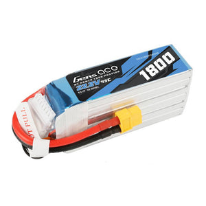 Gens ace 1800mAh 22.2V 45C 6S1P Lipo-batteripaket