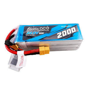 Gens ace 2000mAh 22.8V 60C 6S1P Högspännings Lipo-batteripaket med XT60-kontakt