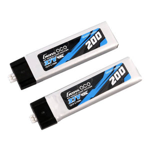 Gens ace 200mAh 3.7V 45C 1S1P Lipo-batteri (2 st)