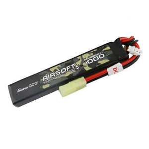 Gens ace 25C 1000mAh 2S1P 7.4V Airsoftvapen Lipo-batteri med mini Tamiya-kontakt
