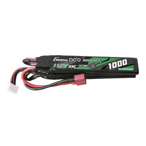 Gens ace 25C 1000mAh 3S1P 11.1V Nunchuck 3X Airsoftgevär Lipo-batteri med T-kontakt