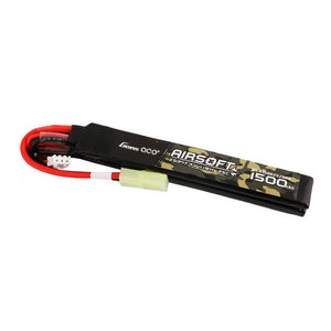 Gens ace 25C 1500mAh 2S1P 7.4V Nunchuck 2X Airsoftgevär Lipo-batteri med mini Tamiya-kontakt