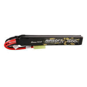 Gens ace 25C 1500mAh 2S1P 7.4V Nunchuck 2X Airsoftgevär Lipo-batteri med mini Tamiya-kontakt