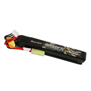 Gens ace 25C 1500mAh 3S1P 11.1V Nunchuck 2X Airsoftgevär Lipo-batteri med mini Tamiya-kontakt
