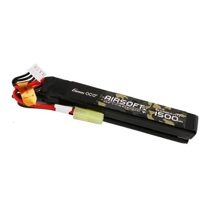 Gens ace 25C 1500mAh 3S1P 11.1V Nunchuck 2X Airsoftvapen Lipo-batteri med T-kontakt