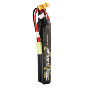 Gens ace 25C 1500mAh 3S1P 11.1V Nunchuck 3X Airsoftgevär Lipo-batteri med mini Tamiya-kontakt