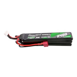 Gens ace 25C 2400mAh 3S2P 11.1V NUNCHUCK 3X Airsoftvapen Lipo-batteri med Deans(T)-kontakt
