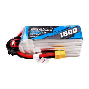 Gens ace G-Tech 1800mAh 22.2V 45C 6S1P Lipo-batteripaket med XT60-kontakt