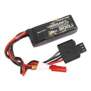 Gens ace G-Tech 35C 300mAh 2S1P 7.4V Airsoftvapen Lipo-batteri med JST-SYP-kontakt