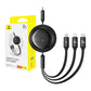 Snabbladdningskabel 3in1 Baseus Free2Draw USB-C till USB-C/Lightning/Micro 100W, 1,1m (svart)