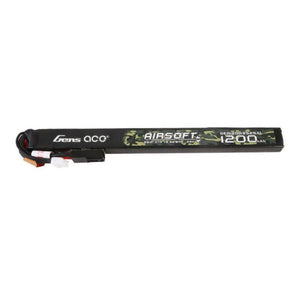 Gens ace 25C 1200mAh 3S1P 11.1V Airsoftvapen Lipo-batteri med mini Tamiya-kontakt Lång storlek