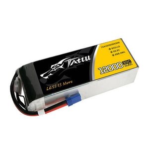 Tattu 12000mAh 22.2V 30C 6S1P UAV Lipo-batteripaket med EC5-kontakt