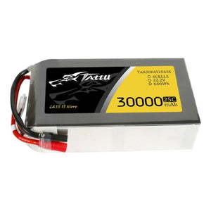 Tattu 30000mAh 22.2V 25C 6S1P Lipo-batteripaket med AS150+XT150