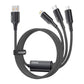 USB-A 3in1 Kabel, Essager, EXCMTL-JJ01-P, USB-C/Lightning/Micro, 100W, 1,2m (schwarz)