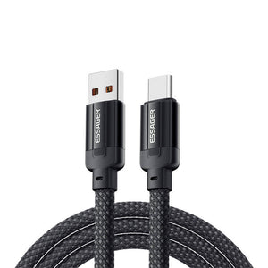 USB į USB-C kabelis, Essager, EXCT-YS01-P, 100W, 1m (juodas)