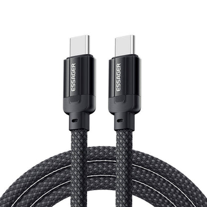 USB-C į USB-C kabelis, Essager, EXCTT1-YS01-P, 100W, 1m (juodas)