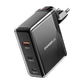 Vægoplader, Essager, ECT2CA-ZXB01-Z, GaN, USB-A, USB-C 100W (sort)