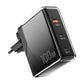 Vægoplader, Essager, ECT2CA-ZXB01-Z, GaN, USB-A, USB-C 100W (sort)