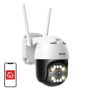 IP-ulkokamera ZOSI C296 WiFi Pan Tilt 5MP IP66 32GB microSD-kortilla