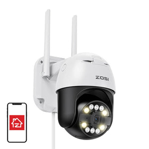 IP-ulkokamera ZOSI C296 WiFi Pan Tilt 8MP Dual IP66 32GB microSD-kortilla