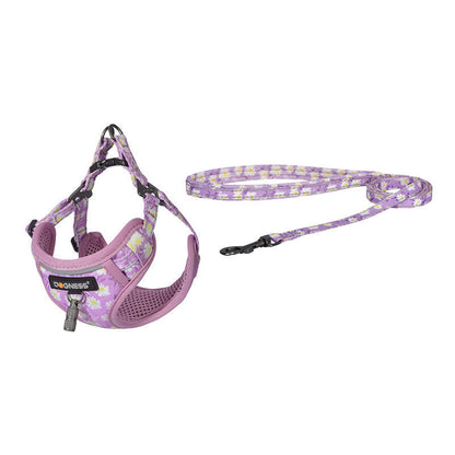 Dognessi jalutuskomplekt rihm 1,5m + rakmed koerale (roosa)