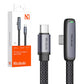 90 grādu USB-C uz USB-C kabelis Mcdodo CA-3360, 65W, 1.2m (melns)