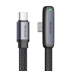 90 grādu USB-C uz USB-C kabelis Mcdodo CA-3360, 65W, 1.2m (melns)