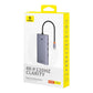 Hub 13in1 Baseus PortalJoy USB-C HDMI:hen+DP:hen+VGA:han+C:hen+USB:hen+PD:hen+RJ45:een+SD/TF:hen+3,5 mm (harmaa)