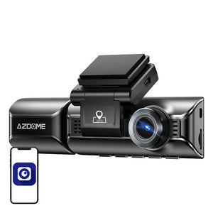 4K frontkamera, 1080p bakre kamera och intern IR, Azdome M550Pro, WiFi 5G/2.4G, GPS, G-sensor, USB mini + 64GB minneskort