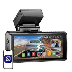 4K front camera, 1080p rear camera and 1080p internal camera Azdome M580, 5GHz WiFi, GPS, G-Sensor + 64GB memory card