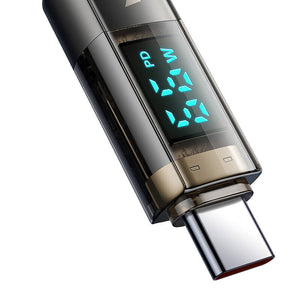 Mcdodo CA-3610 USB-C uz USB-C kabelis, automātiska izslēgšanās, PD 100W, 1,2 m (melns)
