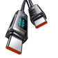 Mcdodo CA-3611 USB-C uz USB-C kabelis, automātiska izslēgšanās, PD 100W, 1.8m (melns)