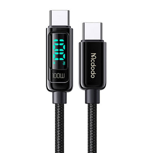Mcdodo CA-8820 100W USB-C uz USB-C kabelis, 1,2 m (melns)