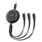 3-in-1 USB-C uz USB-C / Lightning / Micro USB kabeli, Mcdodo CA-3730, 1.2m (melns)
