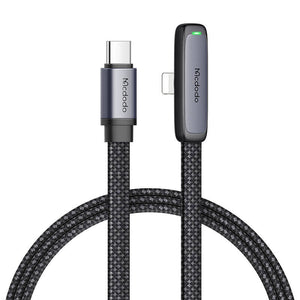 Mcdodo CA-3350 USB uz USB-C leņķa kabelis, 1,2 m (melns)