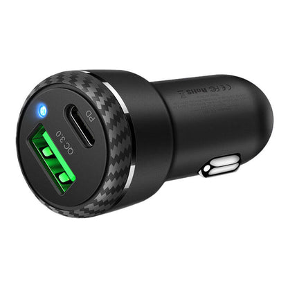 Mcdodo CC-5970 billaddare, USB + USB-C 38W (svart)
