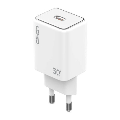 LDNIO A1508C 30W USB-C verkkolaturi + lightning-kaapeli