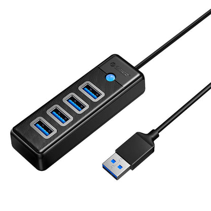 Orico Hub USB:stä 4x USB 3.0, 5 Gbps, 0,15 m (Musta)