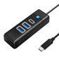 Orico Hub USB-C til 2x USB 3.0 + USB-C, 5 Gbps, 0,15 m (Sort)