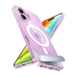Torras Pstand serijos dėklas iPhone 16 (skaidrus)