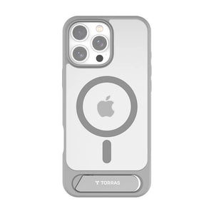 Torras Pstand serijos dėklas iPhone 16 Pro Max (pilkas)