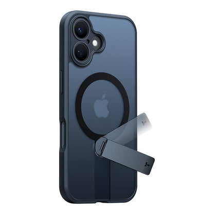 Torras Pstand Spin Hülle für iPhone 16 (Schwarz)