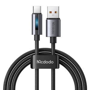 Mcdodo CA-5180 USB-A uz USB-C kabelis, 1.2m (melns)
